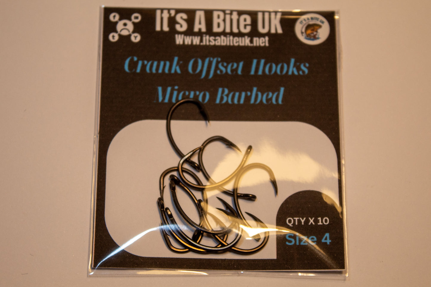 Crank Style Micro Barbed Hooks (Pack of 10)