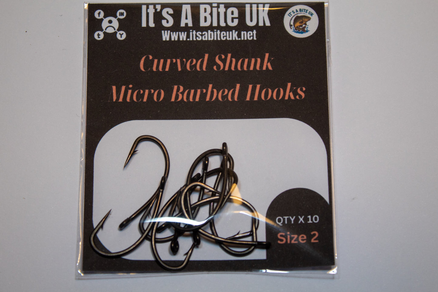 Curved Shank Micro Barbed Hooks (Pack of 10)