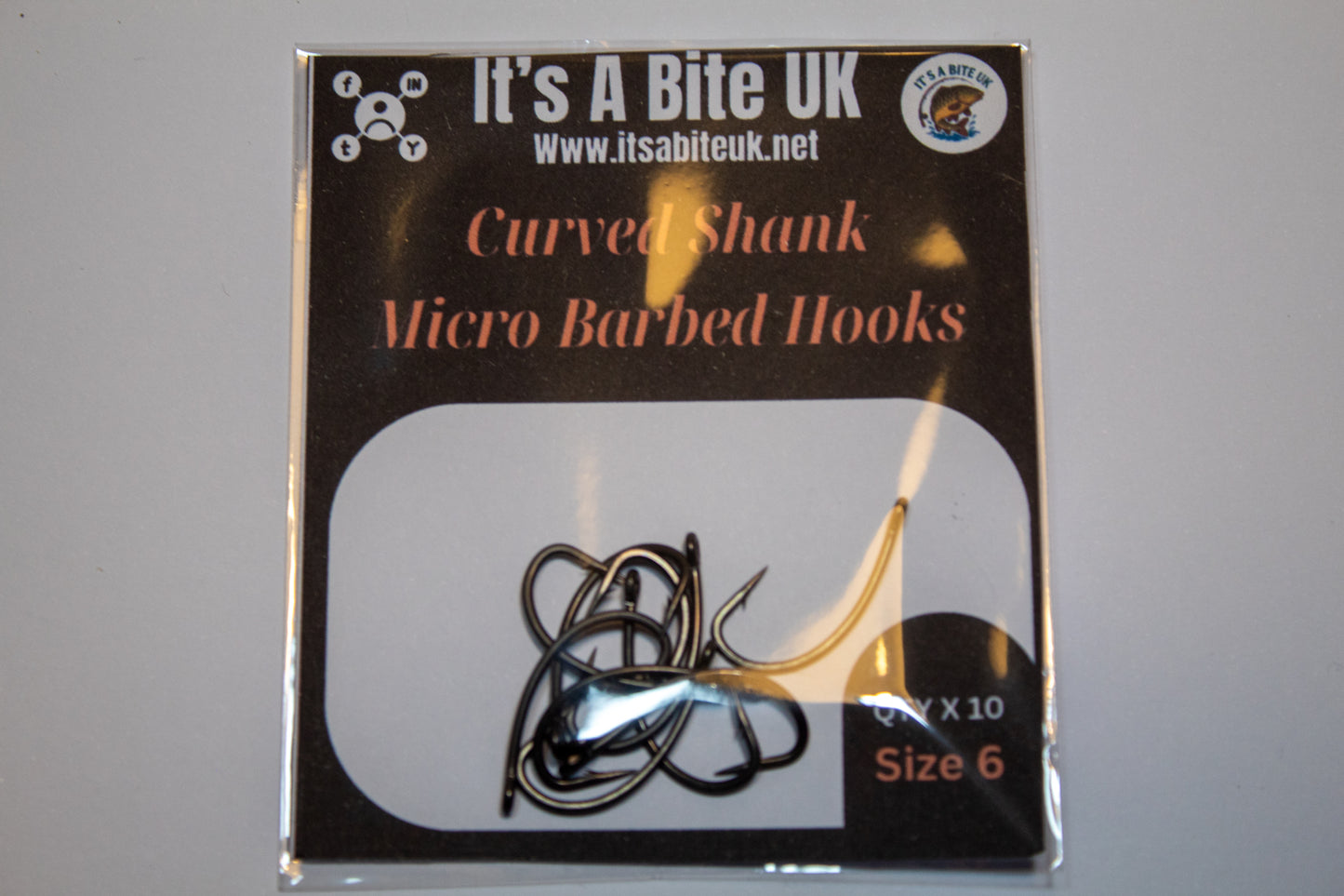 Curved Shank Micro Barbed Hooks (Pack of 10)