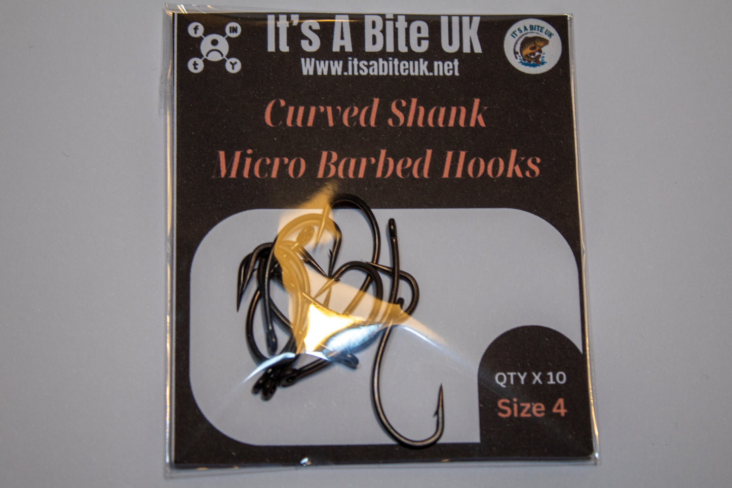 Curved Shank Micro Barbed Hooks (Pack of 10)