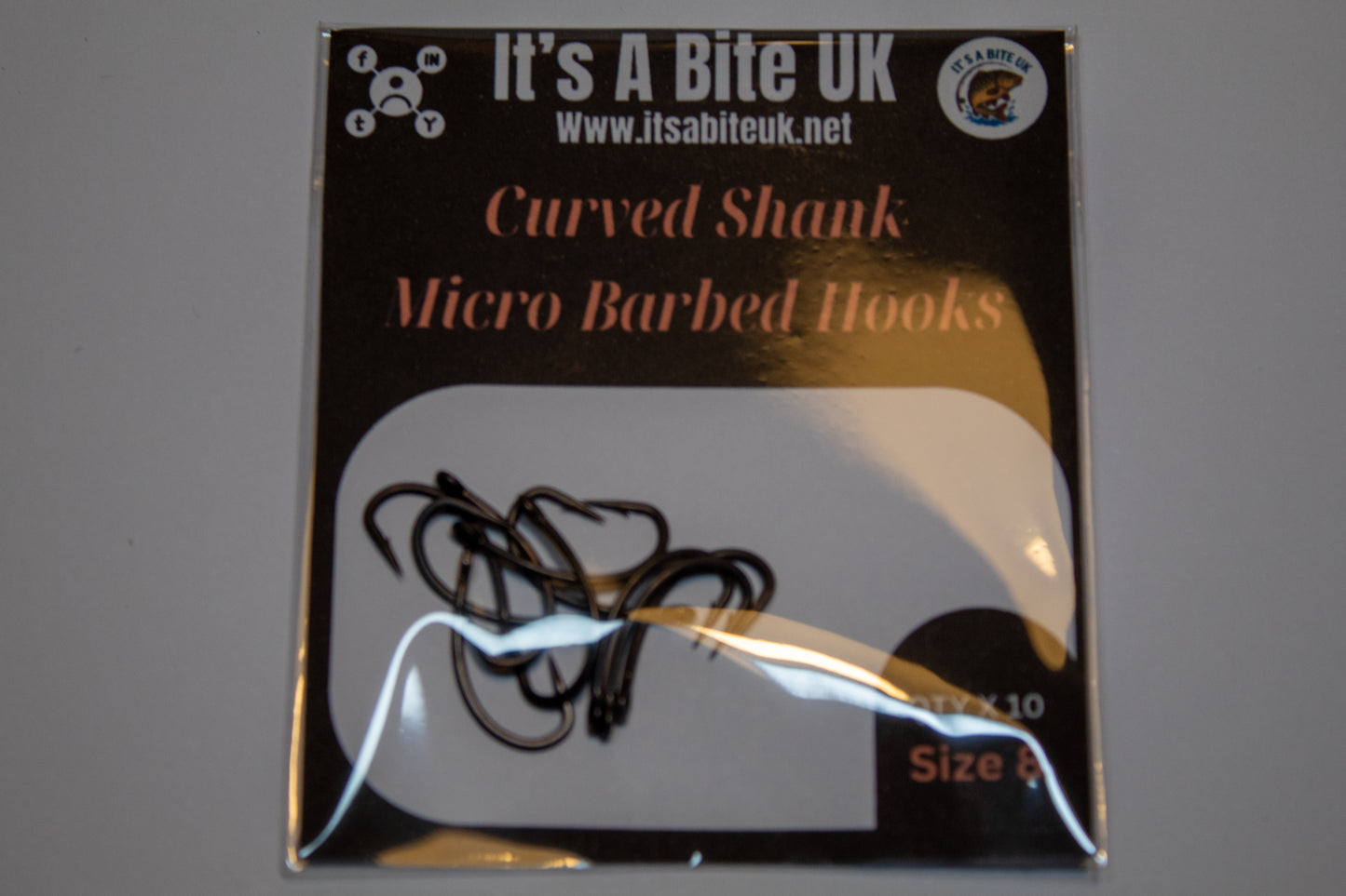 Curved Shank Micro Barbed Hooks (Pack of 10)