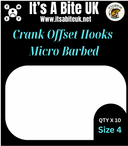 Crank Style Micro Barbed Hooks (Pack of 10)