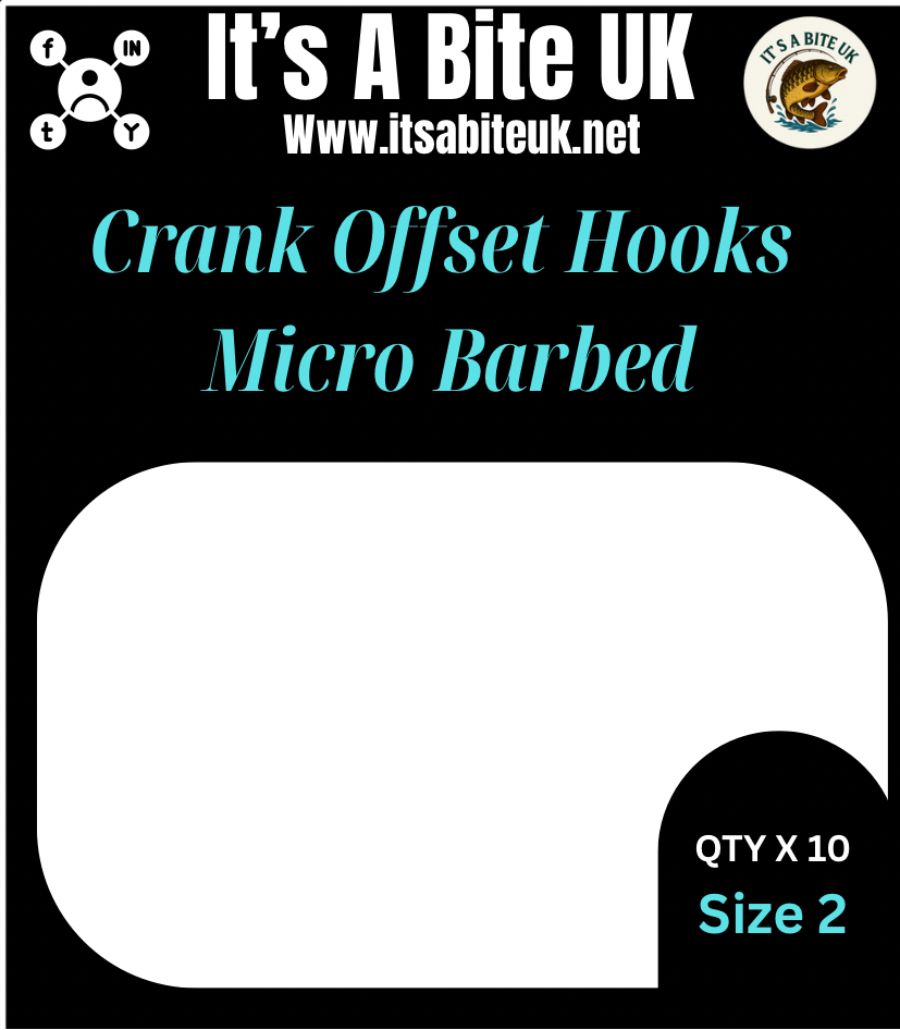 Crank Style Micro Barbed Hooks (Pack of 10)