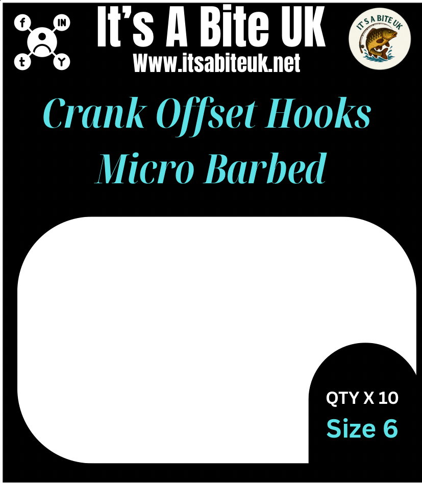 Crank Style Micro Barbed Hooks (Pack of 10)