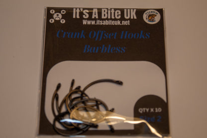 Crank Style Barbless Hooks (Pack of 10)