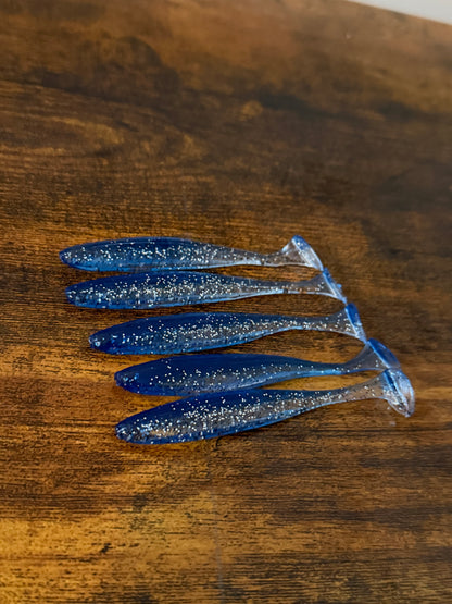 100mm Paddle Tail Soft Lures (Pack of 5)