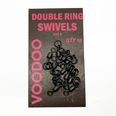 VOODOO TACKLE DOUBLE RING SWIVEL SIZE 8
