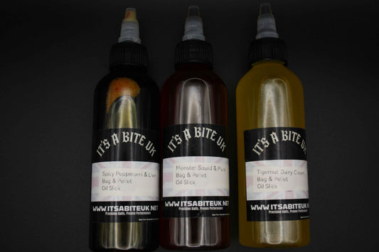 £19.99 Oil Slick Bag & Pellet Bundle ( 3 x 120ml Bottles)