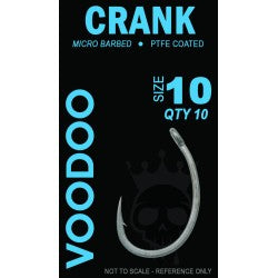 VOODOO TACKLE CRANK HOOKS (4,6,8&10) BARBLESS OR MICRO BARBED