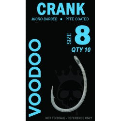 VOODOO TACKLE CRANK HOOKS (4,6,8&10) BARBLESS OR MICRO BARBED