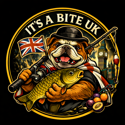 8cm Round It’s A Bite UK English Bulldog Sticker